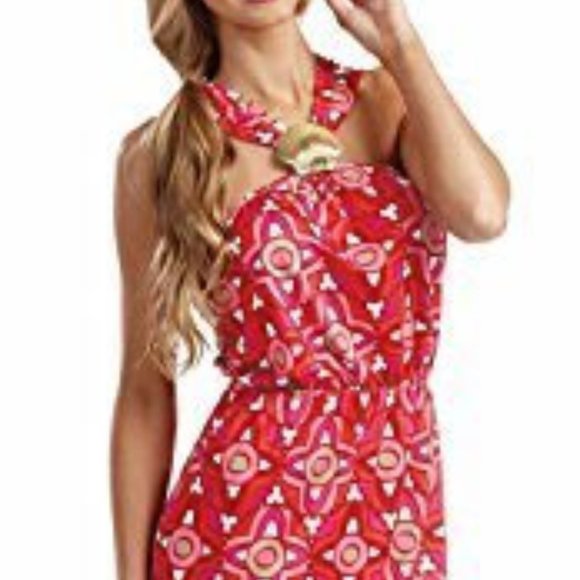 Mud Pie Leila Pink Famshell Dress - Medium - Picture 1 of 2